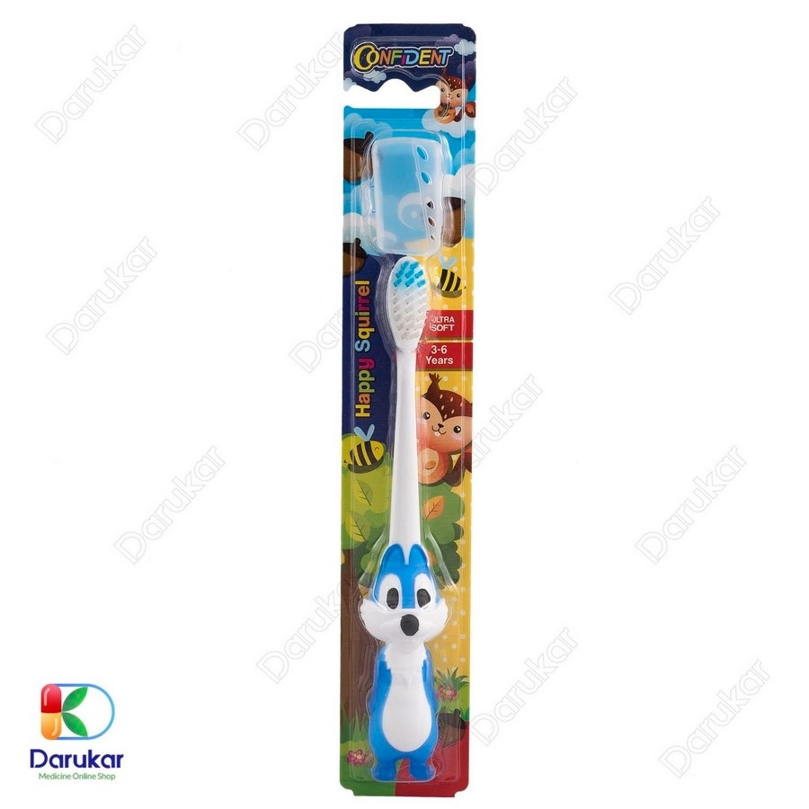مسواک کودکان ۳ تا ۶ سال، مدل Happy Squirrel کانفیدنت