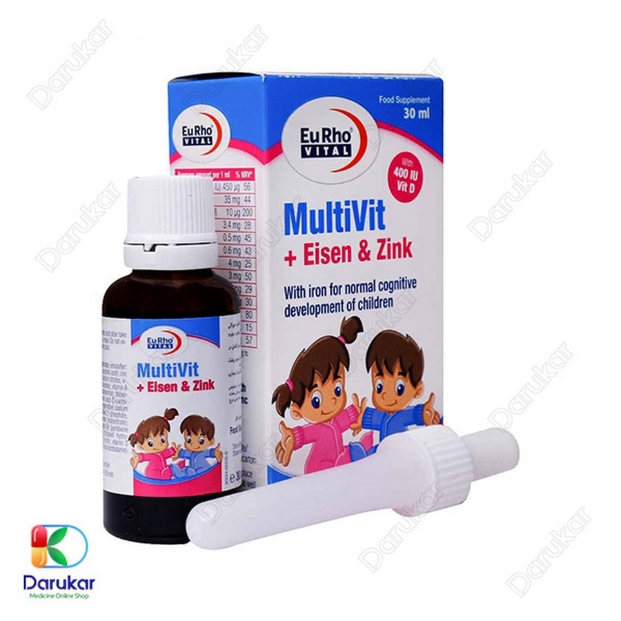 قطره مولتی ویت آیزن و زینک یوروویتال