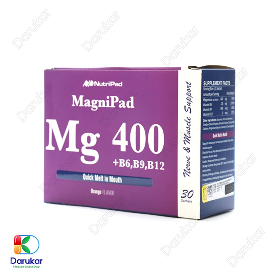ساشه منیزیم 400 میلی گرم مگنی پاد نوتری پاد
