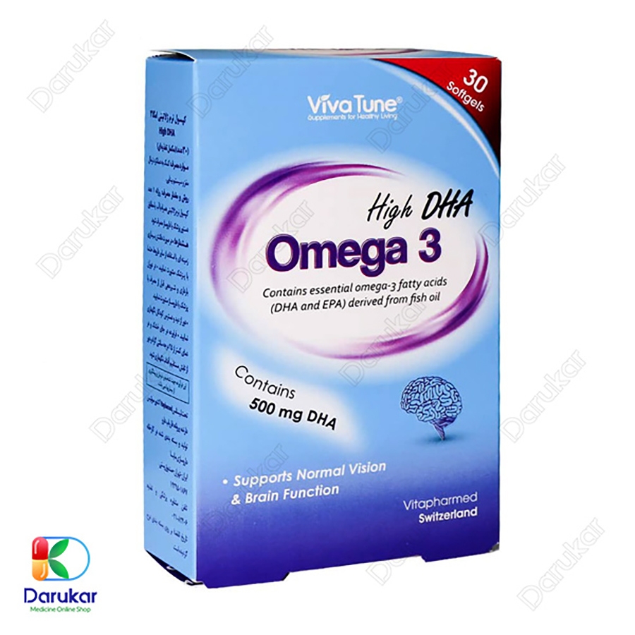 کپسول نرم ژلاتینی امگا 3 مدل High DHA ویواتیون