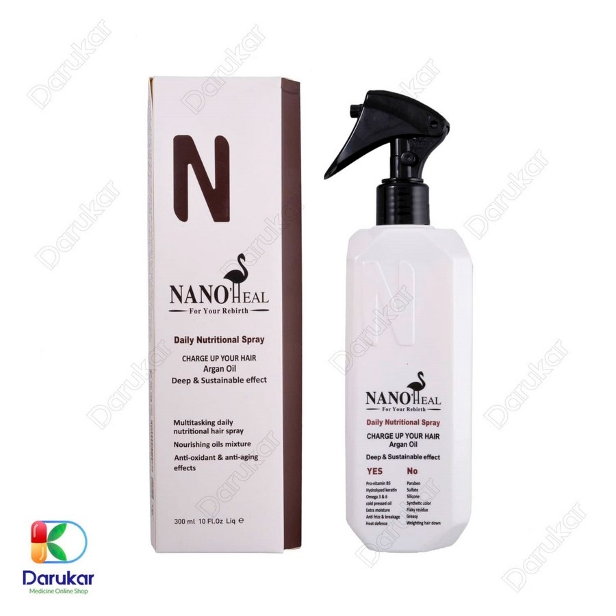 افشانه گره بازکن و تقویتی موی روغن آرگان نانوهیل
