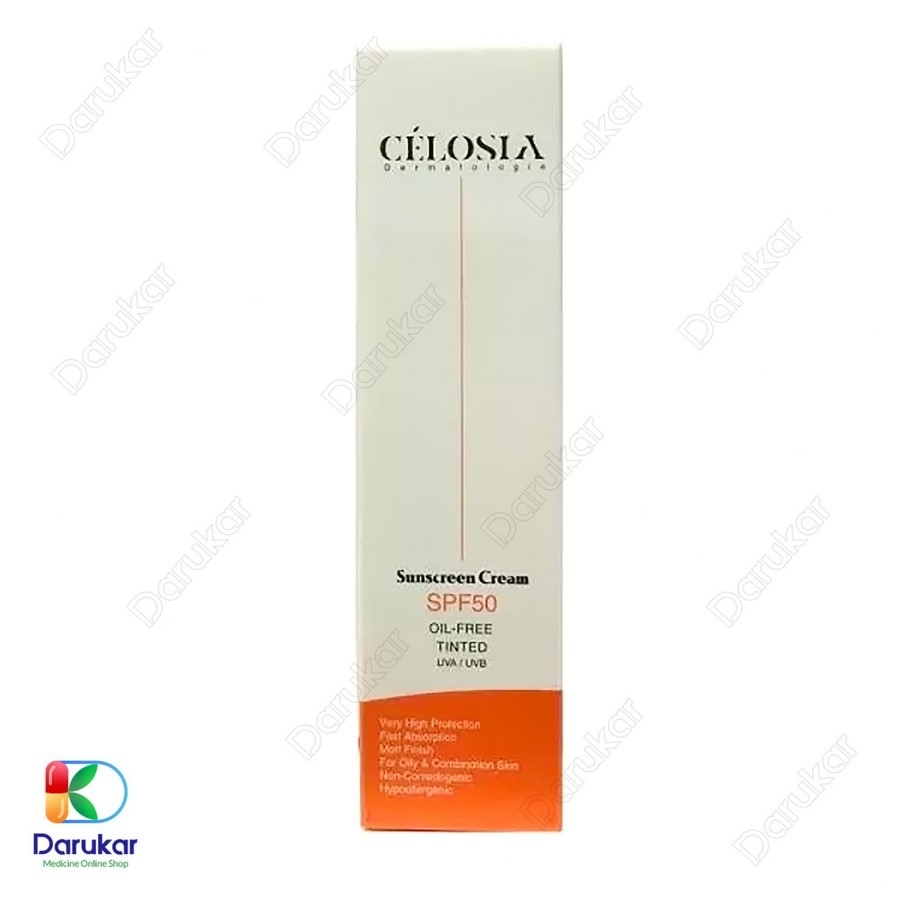 کرم ضدآفتاب رنگی فاقد چربی سلوسیا +SPF50 