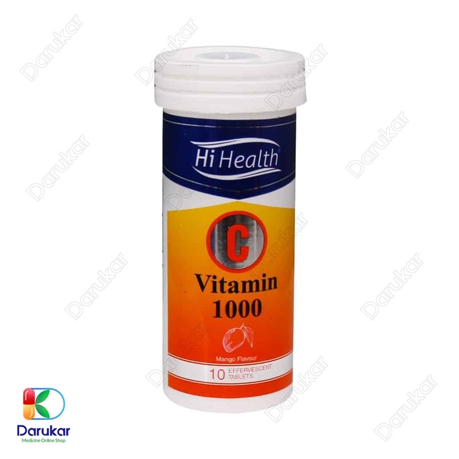 قرص جوشان ویتامین ث 1000 میلی گرم های هلث با طعم انبه