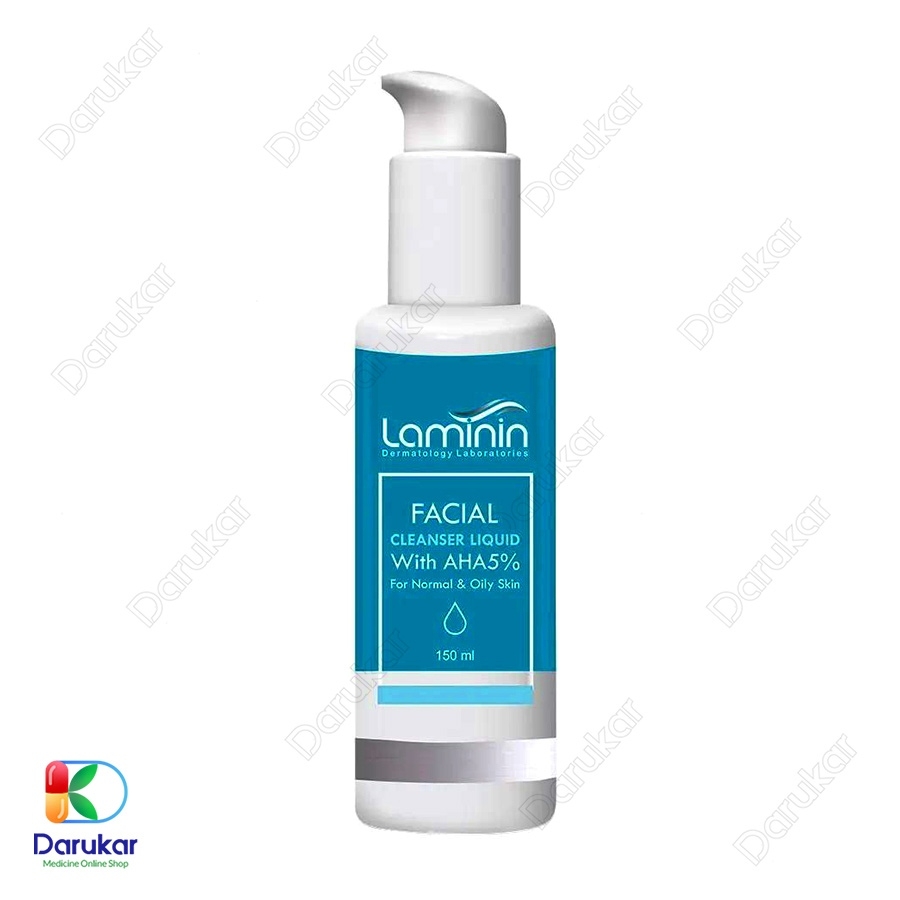 ژل شستشوی الفاهیدروکسی اسید 5 درصد پوست معمولی و چرب لامینین 