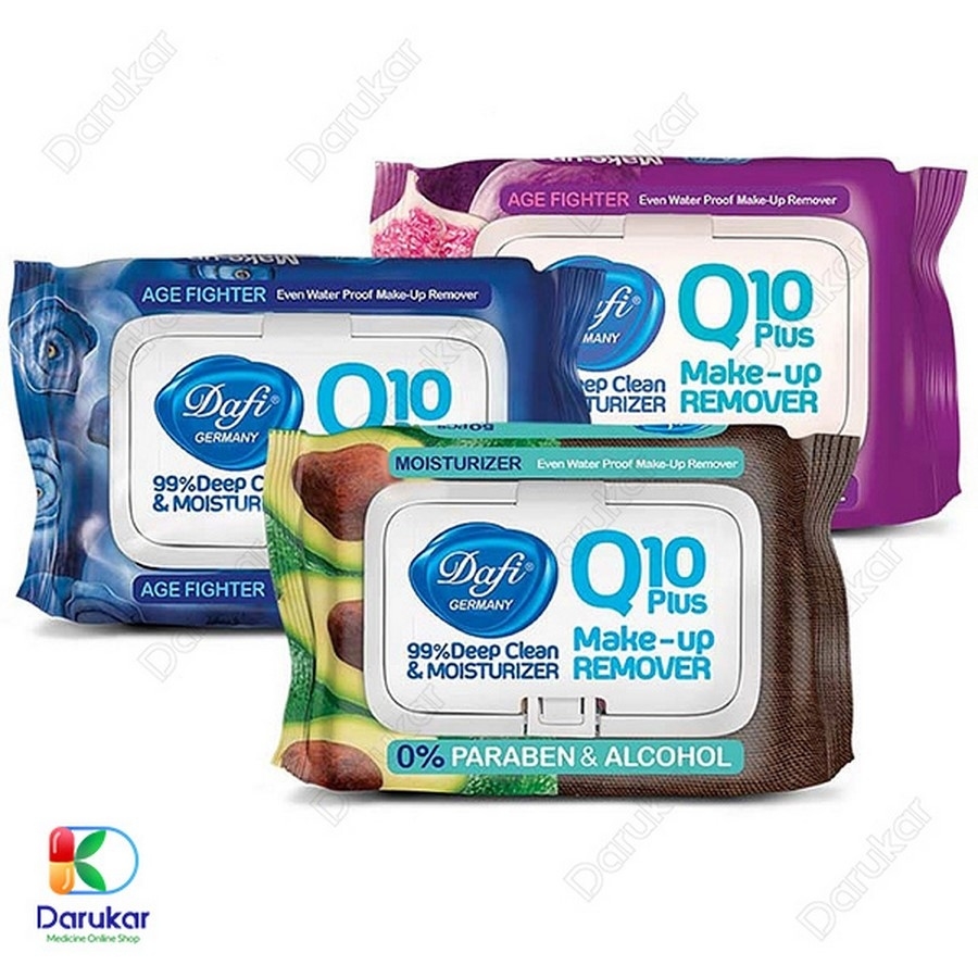 دستمال مرطوب پاک کننده آرایش Q10 دافی