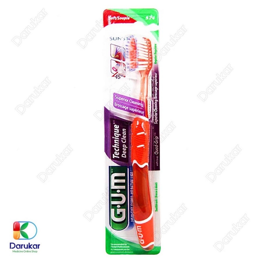 مسواک تکنیک دیپ کلین رگولار نرم، جی یو ام کد 524
