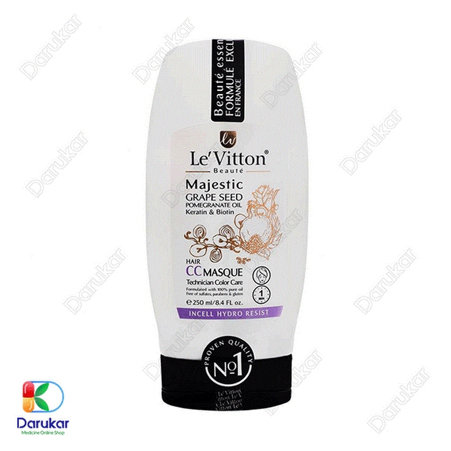 ماسک موهای رنگ شده حاوی عصاره انگور و انار مدل CC Masque لویتون