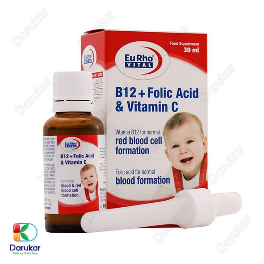 قطره B12 فولیک اسید و ویتامین C یوروویتال