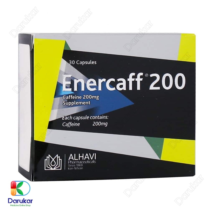 کپسول کافئین انرکاف 200 میلی گرم الحاوی