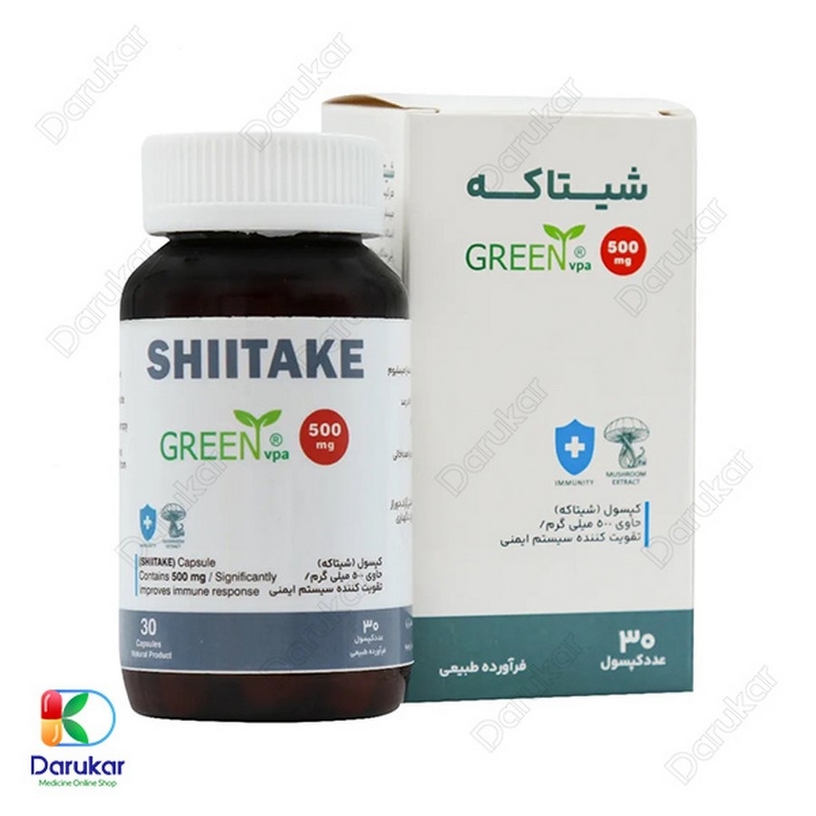 کپسول شیتاکه 500 میلی‌گرم وارنا پژوهش آریا