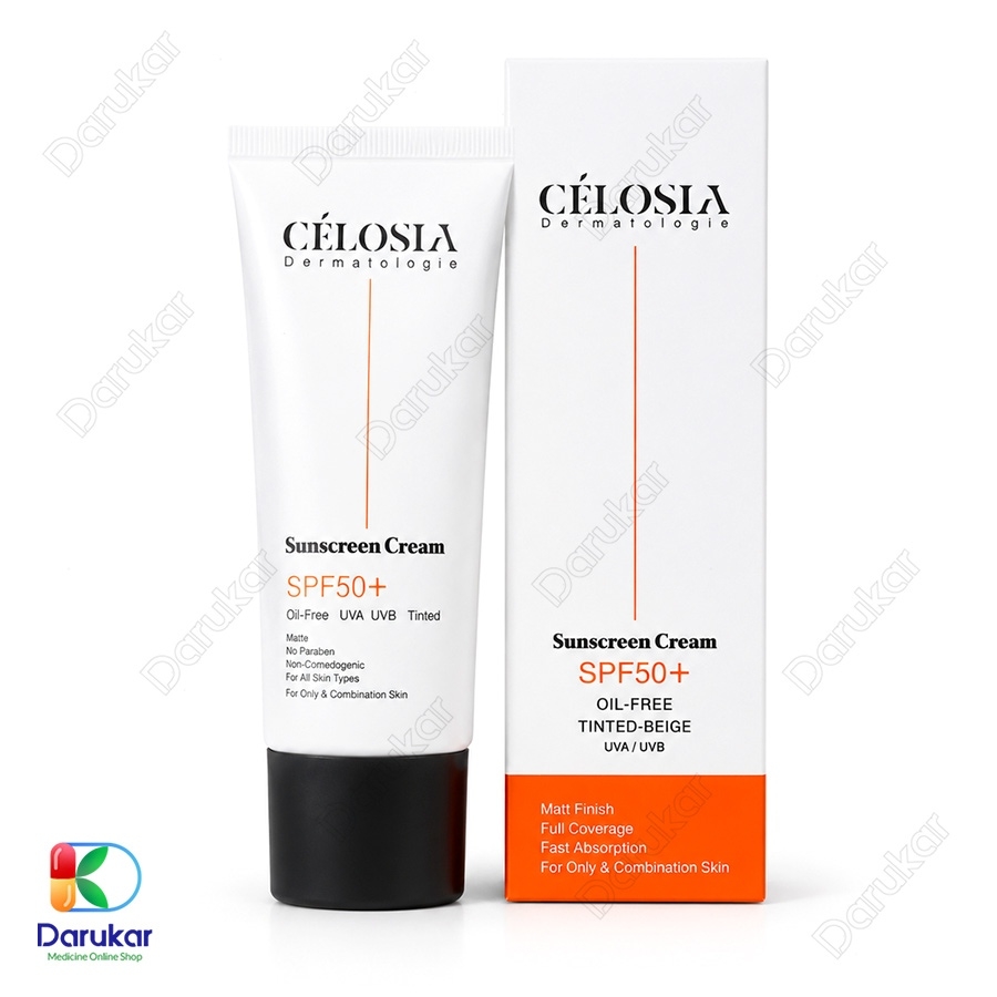 کرم ضدآفتاب رنگی فاقد چربی سلوسیا +SPF50
