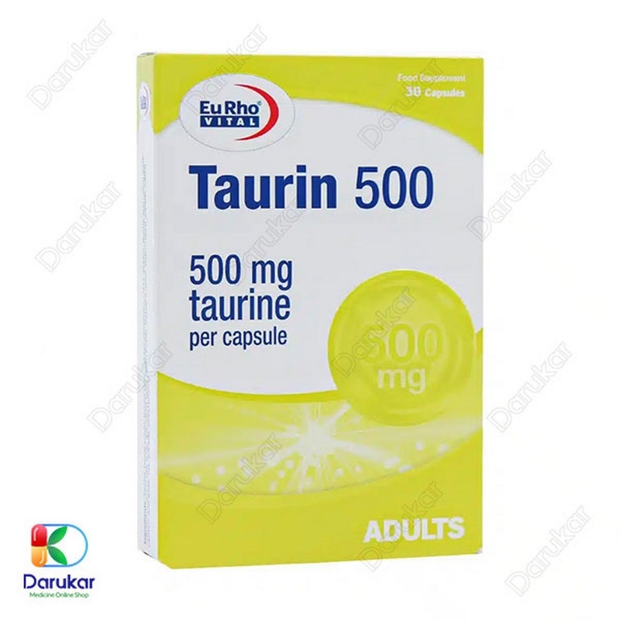 کپسول تائورین 500 میلی گرم یوروویتال