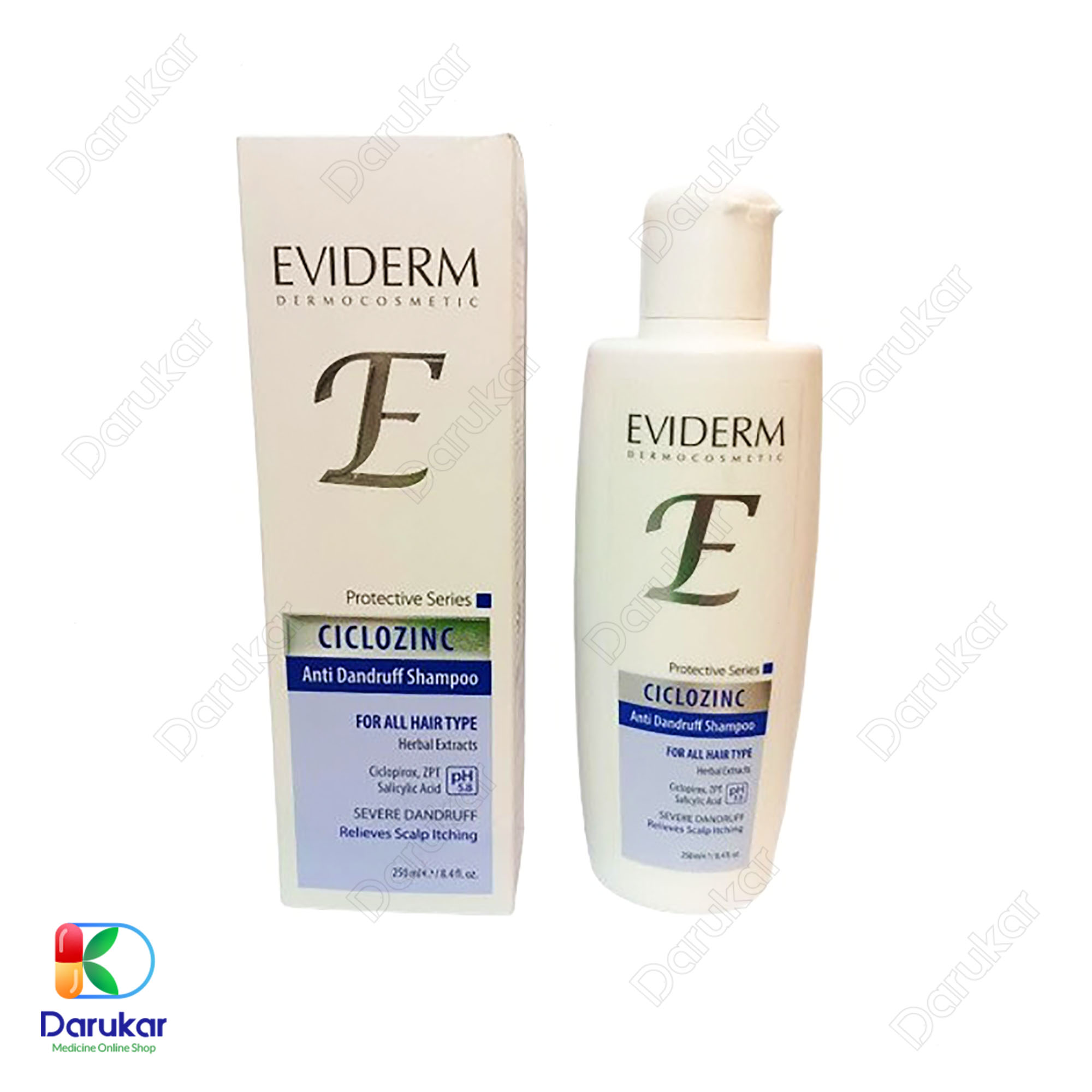 eviderm ciclozinc anti dandruff shampoo for all types of dandruff 1