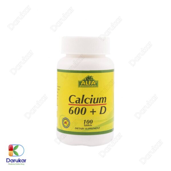 قرص کلسیم 600 + ویتامین D آلفا ویتامینز