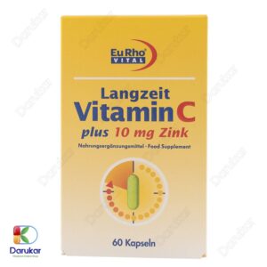 کپسول ویتامین C و زینک 10 میلی گرم یوروویتال
