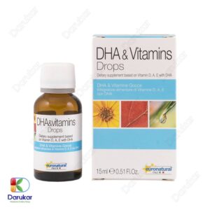 قطره گیاهی DHA + ویتامین های E,D,A یورو نچرال