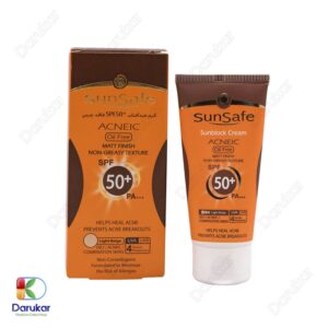 کرم ضد آفتاب فاقد چربی سان سیف مناسب پوست های چرب وآکنه ای SPF50