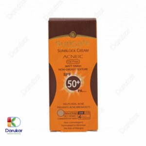 Sunsafe Acneic Sunscreen Cream Natural Beige Image Gallery