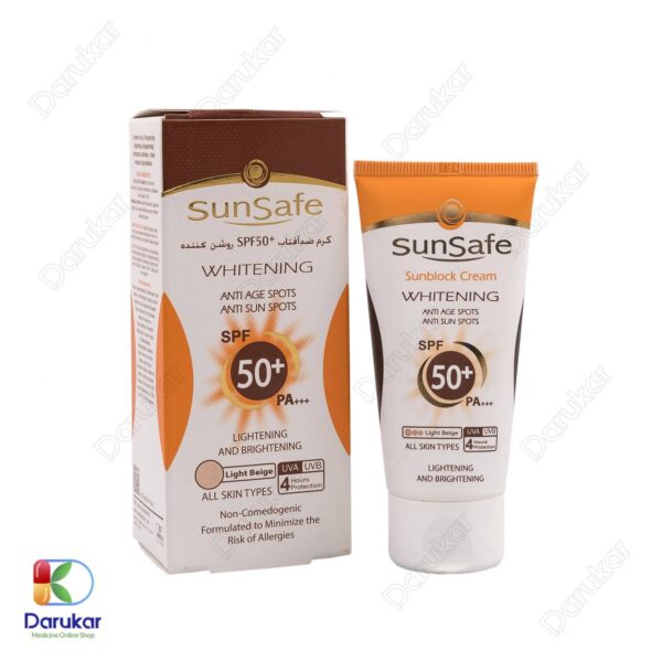 کرم ضد آفتاب روشن کننده سان سیف مناسب انواع پوست SPF50