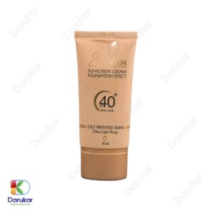 medisun sun screen cream foundation effect spf40 oily irritated skin ultra light beige Image Gallery 2