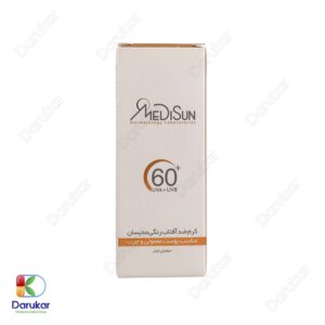 medisun tinted sunscreen cream for normal and oily skin oil free spf60