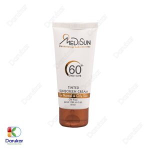 medisun tinted sunscreen cream for normal and oily skin oil free spf60 Image Gallery 2