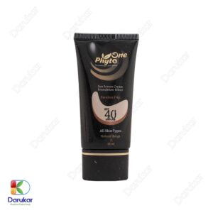 phyto one sunscrean cream foundation effect paraben free spf40 all skin types natural beige Image Gallery 2