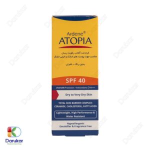 Ardene Atopia SPF40 Sunscreen Cream for Dry to Very Dry Skin Image Gallery