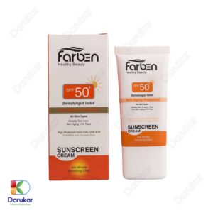 کرم ضد آفتاب و ضد چروک بی رنگ فاربن SPF50
