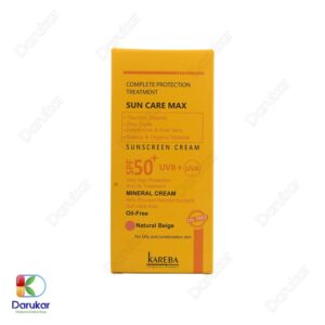 Kareba Mineral Sunscreen Cream For Oily Combination Skin Natural Beige
