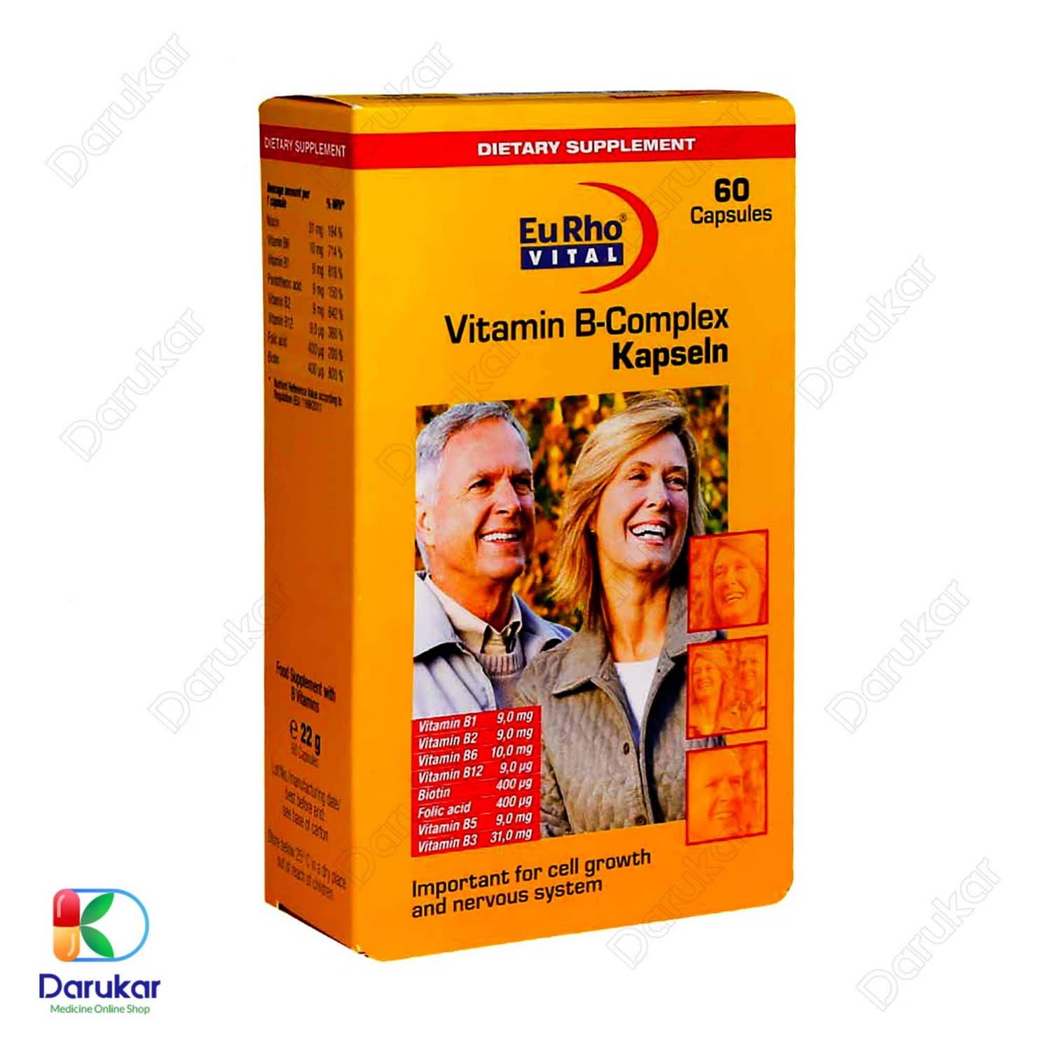 EuRho Vital Vitamin B Complex 60 Caps Image Gallery