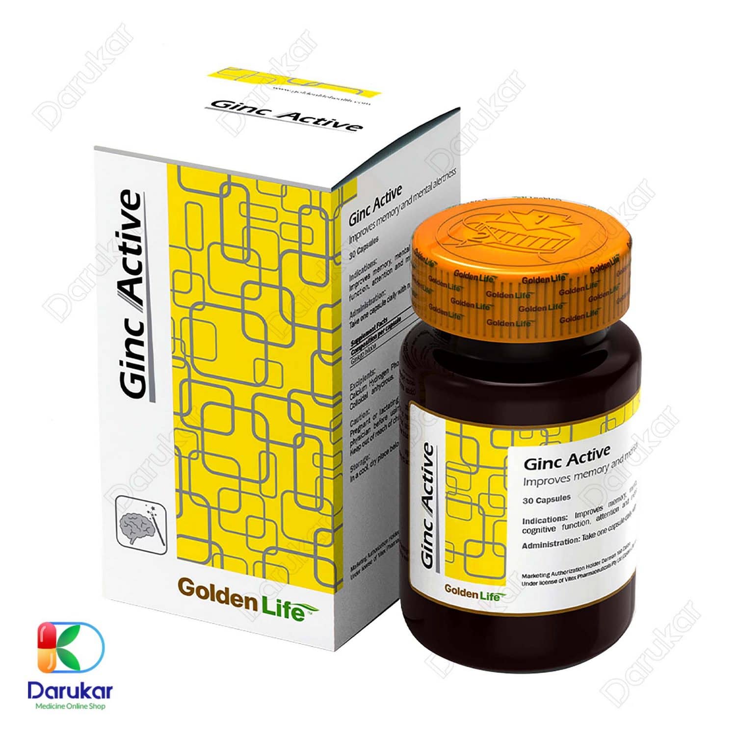 Golden Life Ginc Active 30 Capsules Image Gallery