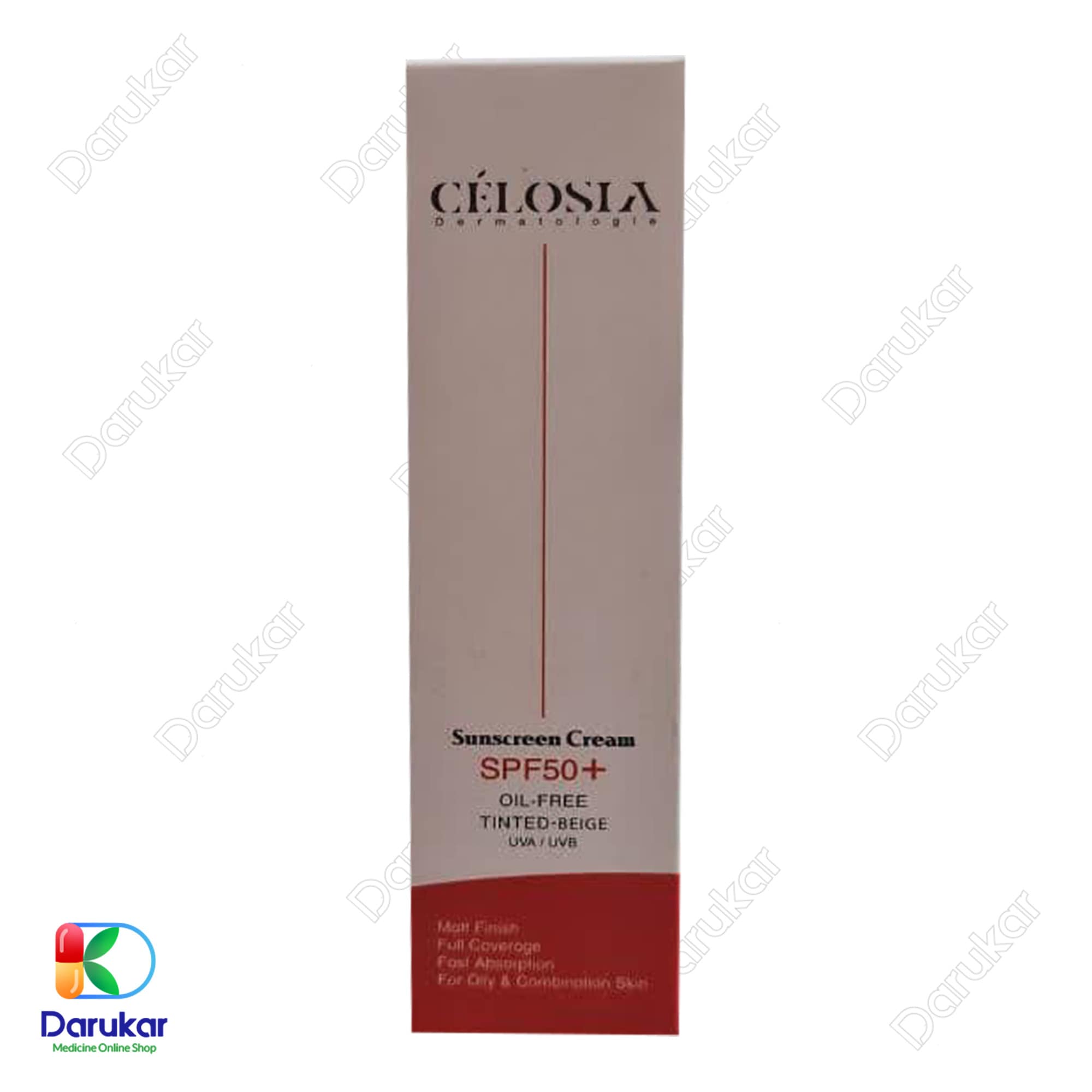 Celosia oil free tinted sunscreen SPF50 2