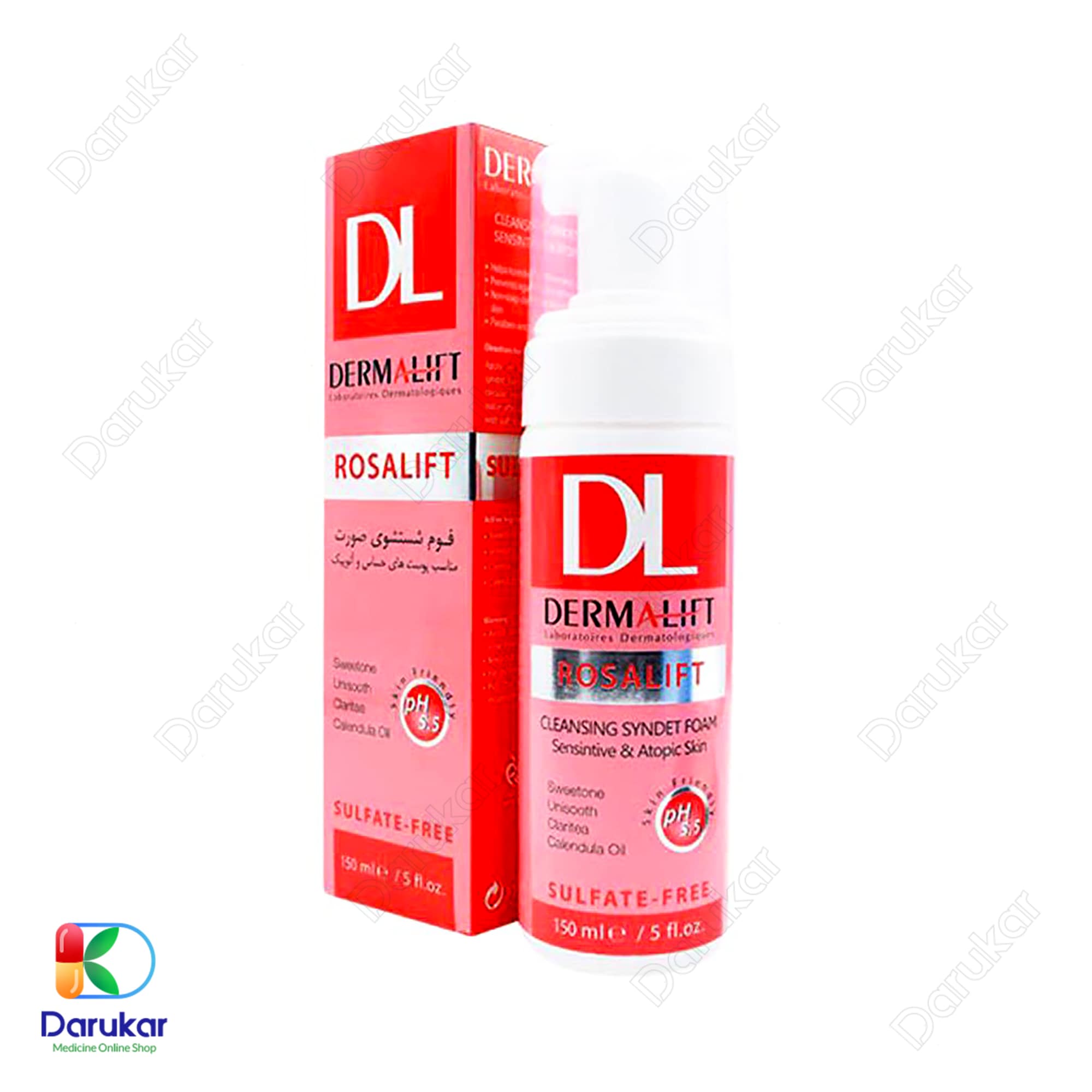Dermalift Rosalift Cleaning Syndet Foam for Sensitive and Atopic Skin 3