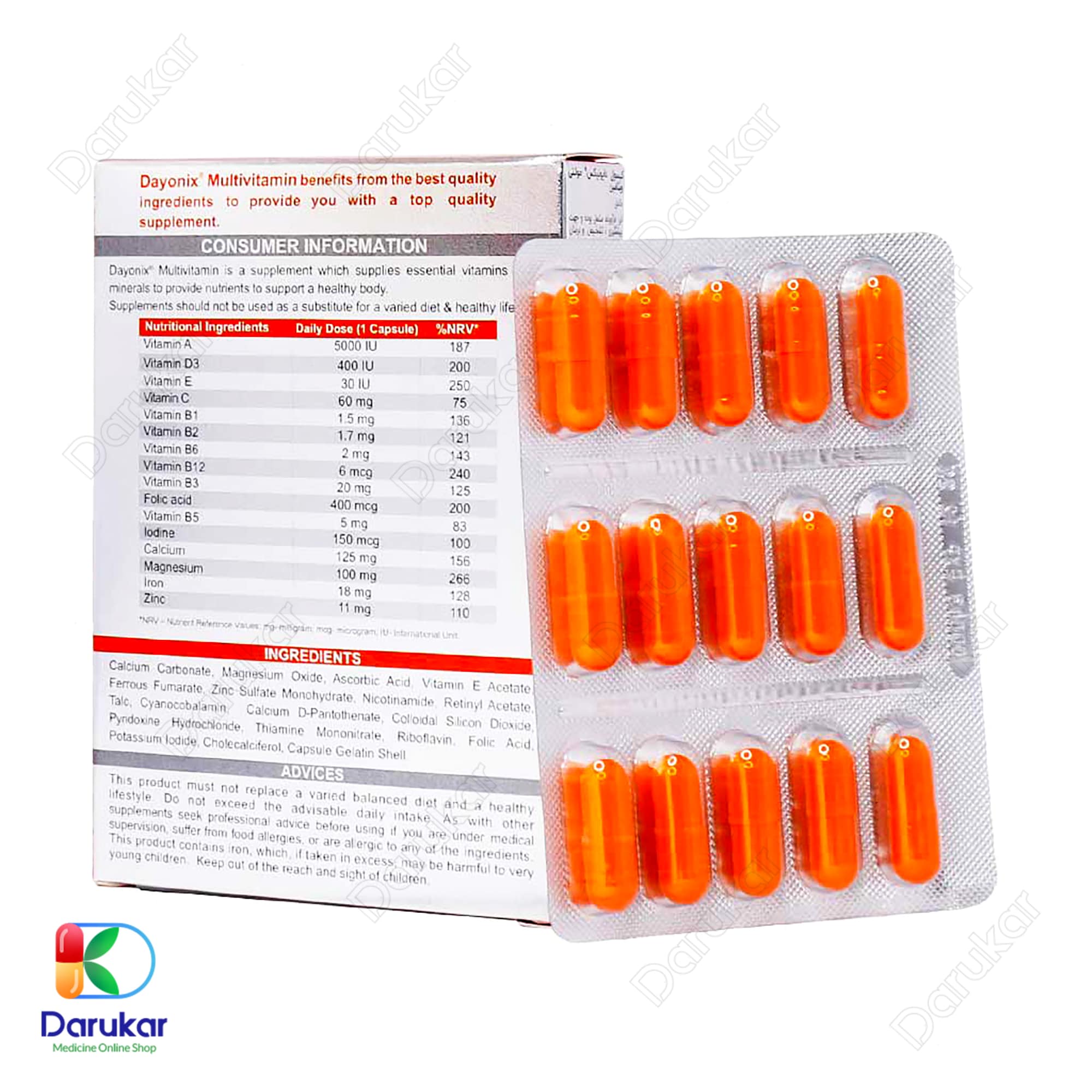 Dayonix Multi Vitamin 30 Caps 1